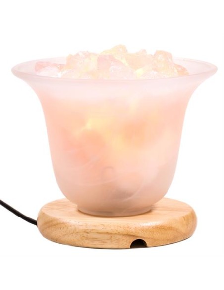 Lâmpada de sal com quartzo rosa - Lâmpadas de sal - MundoYoga Loja de Yoga especializada em Yoga