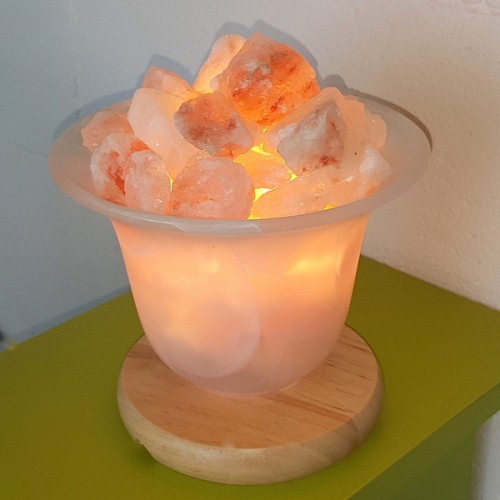 Lampe de sel avec quartz rose - Lampes de sel - MundoYoga Boutique de yoga spécialisée dans le yoga