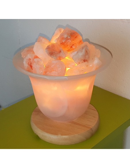 Lâmpada de sal com quartzo rosa - Lâmpadas de sal - MundoYoga Loja de Yoga especializada em Yoga