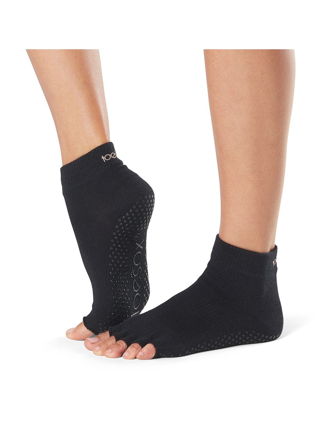 Toesox - Slip-resistant sock - Ankle without toes - Black