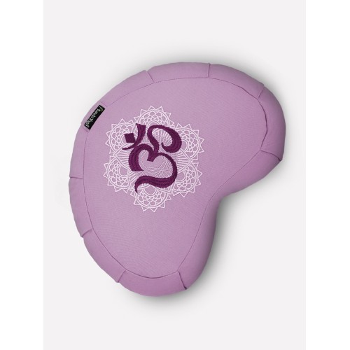 Zafu ergonomisch mit OM Stickerei - Meditationskissen mit Stickerei - MundoYoga Yoga Shop, spezialisiert auf Yoga
