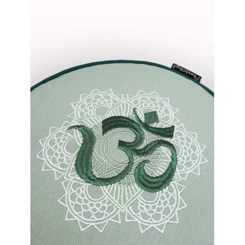 Zafu Rondino-OM - Zafus Bordados - MundoYoga Tienda Especializada en Yoga