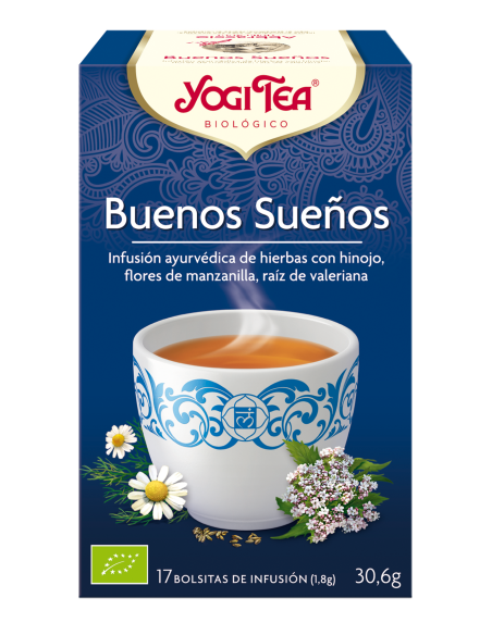 Yogitea Bons Sonhos com Valeriana - Infusões de chá Yogi - MundoYoga Loja de Yoga especializada em Yoga