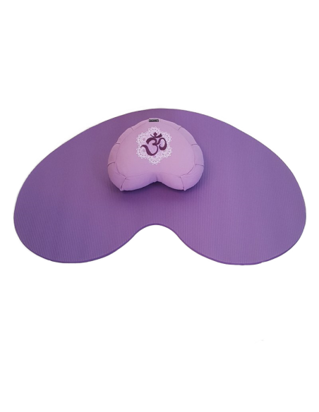 Set MeditAid - Zafu Corazón OM - Zafu & Esterilla MeditAid - MundoYoga Tienda Especializada en Yoga