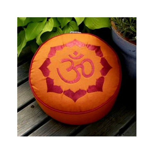 Zafu - Rondino-OM - Meditationskissen mit Stickerei - MundoYoga Yoga Shop, spezialisiert auf Yoga