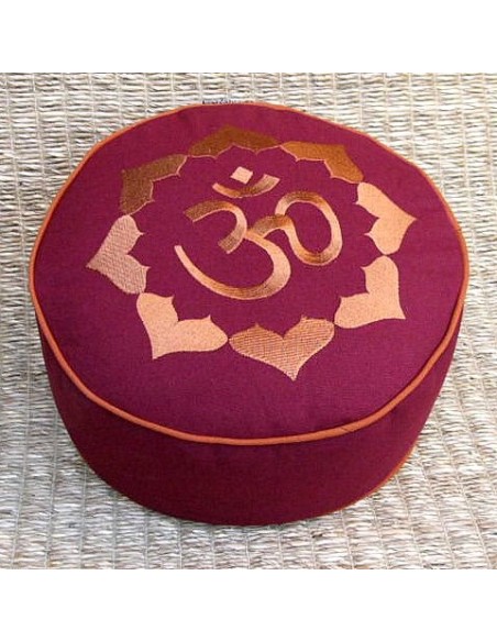 Zafu - Rondino-OM - Meditationskissen mit Stickerei - MundoYoga Yoga Shop, spezialisiert auf Yoga