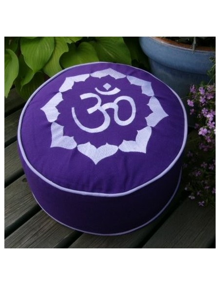 Zafu - Rondino-OM - Meditationskissen mit Stickerei - MundoYoga Yoga Shop, spezialisiert auf Yoga