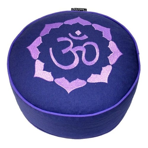 Zafu - Rondino-OM - Broderie Zafus - MundoYoga Boutique de yoga spécialisée dans le yoga
