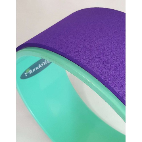 Yoga Wheel turquoise / lilas - Accessoires pour Yoga - MundoYoga Boutique de yoga spécialisée dans le yoga