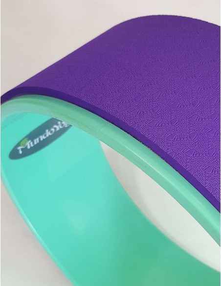 Yoga Wheel turquoise / lilas - Accessoires pour Yoga - MundoYoga Boutique de yoga spécialisée dans le yoga