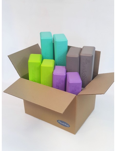 Boîte de 20 briques - EVA - Coffrets avec accessoires pour yoga - MundoYoga Boutique de yoga spécialisée dans le yoga