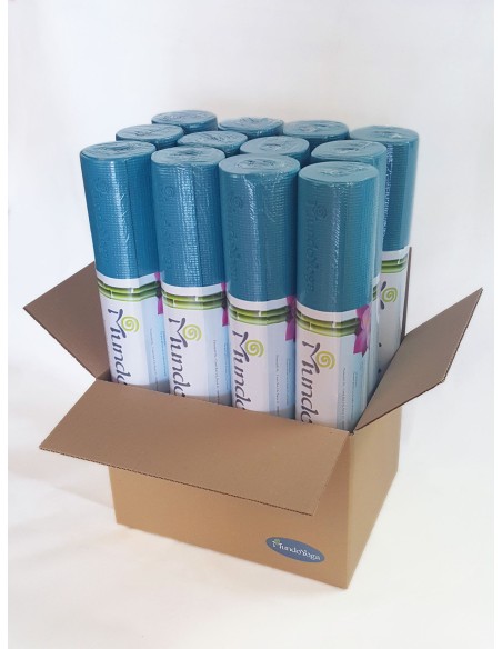 Karton mit 12 Yogamatten MundoYoga, einfarbig - Pack von 12 oder mehr Yogamatten - MundoYoga Yoga Shop, spezialisiert auf Yoga