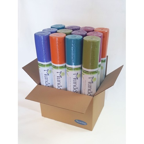 Karton mit 12 Yogamatten MundoYoga - Farben