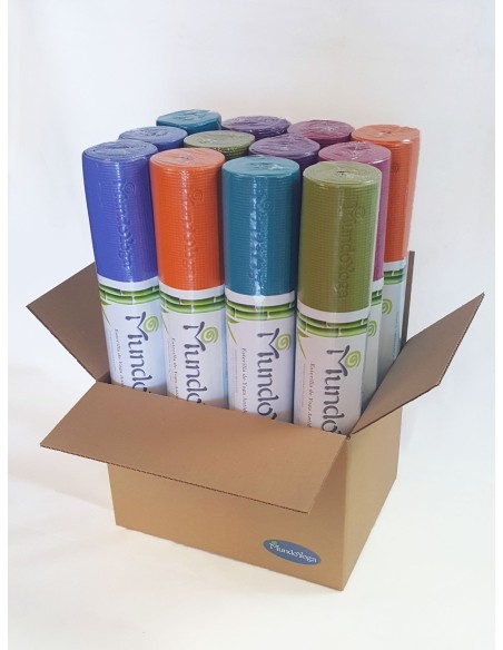 Caixa de 12 tapetes MundoYoga - cores - Conjuntos de 12 ou mais tapetes - MundoYoga Loja de Yoga especializada em Yoga