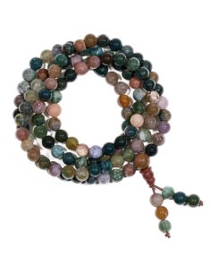 Mala de ágata multicolor, elástico - Malas - MundoYoga Tienda Especializada en Yoga