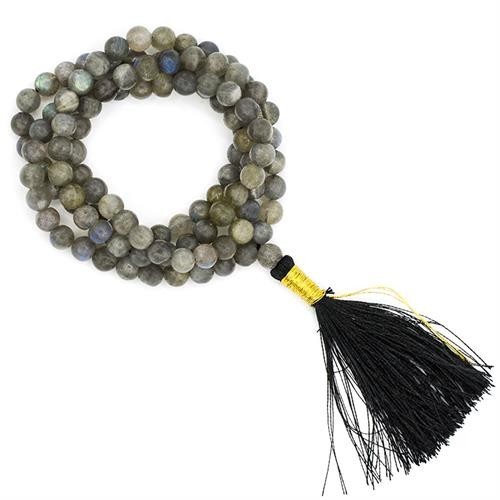 Mala of Labradorite AA quality 108 beads + bag - Malas - MundoYoga Yoga Shop Specializing in Yoga