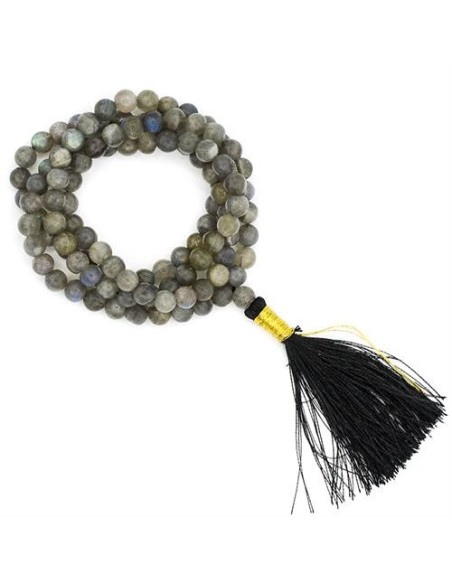 Mala of Labradorite AA quality 108 beads + bag - Malas - MundoYoga Yoga Shop Specializing in Yoga
