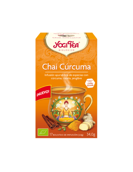 Yogitea Chai de cúrcuma - Infusões de chá Yogi - MundoYoga Loja de Yoga especializada em Yoga