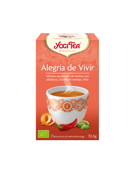 Yogitea Alegria de viver - Infusões de chá Yogi - MundoYoga Loja de Yoga especializada em Yoga