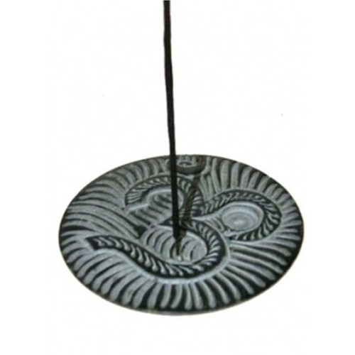 Soapstone incense burner with symbol of OM