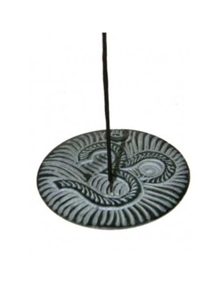 Speckstein Räucherstäbchenhalter mit einem Symbol der OM - Indische Räucherstäbchen - MundoYoga Yoga Shop, spezialisiert auf Yog