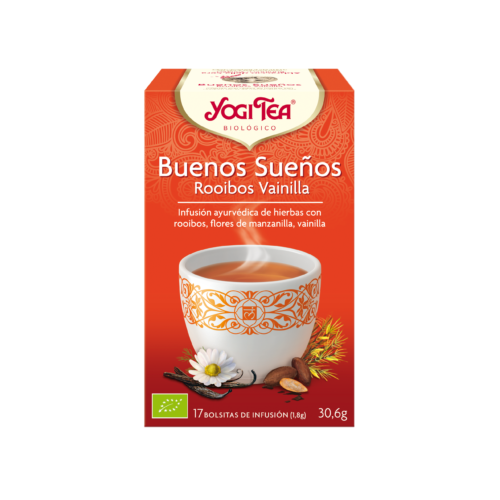 Yogitea Bons Sonhos Rooibos Baunilha - Infusões de chá Yogi - MundoYoga Loja de Yoga especializada em Yoga