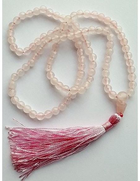 Mala de Cuarzo Rosa - Malas - MundoYoga Tienda Especializada en Yoga