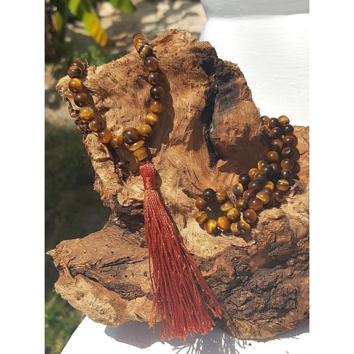 Mala of TIGER'S EYE, 6mm - Malas - MundoYoga Yoga Shop Specializing in Yoga
