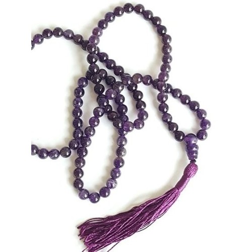 Mala de Amatista, bola de 6 mm - Malas - MundoYoga Loja de Yoga especializada em Yoga