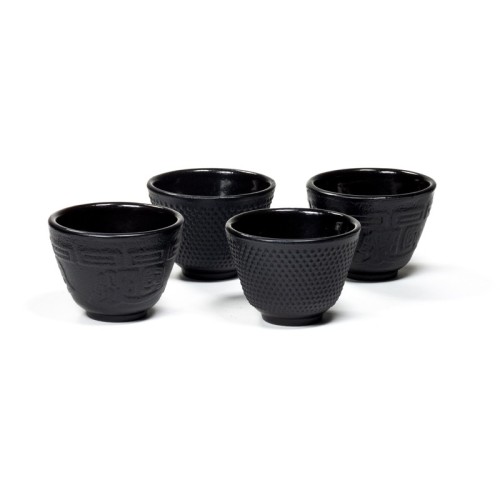 SET 4 tea cups Tetsubin cast iron japanese style