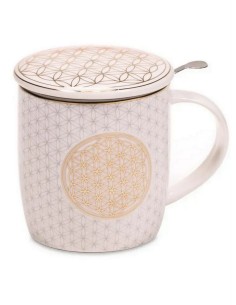 Flower of Life Mug, gold - Pitchers, Cups, Bottles - MundoYoga Yoga Shop Specializing in Yoga