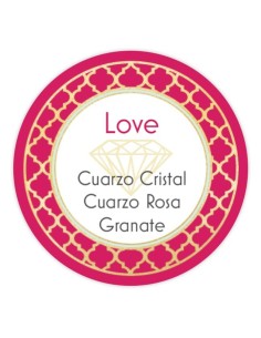 Varilla vitalizante para el agua, llena de piedras preciosas: Cuarzo Cristal, Granate, Cuarzo Rosa - MundoYoga