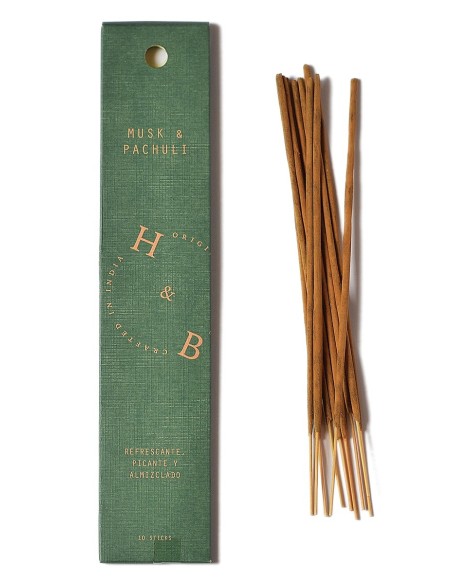 Incenso Ayurvédico H&B, Almíscar e Patchouli - Incenso Ayurvédico - MundoYoga Loja de Yoga especializada em Yoga