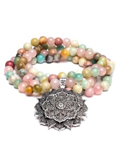 Mala con colgante Flor de Loto - Malas - MundoYoga Yoga Shop Specializing in Yoga