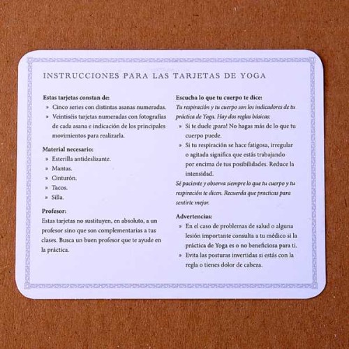 Cartes d'Instructions de Yoga - Séquences d'Asanas - Matériel pédagogique - MundoYoga Boutique de yoga spécialisée dans le yoga
