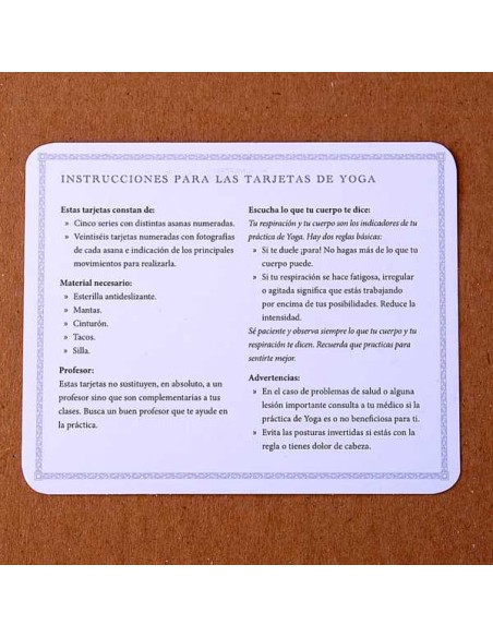 Cartes d'Instructions de Yoga - Séquences d'Asanas - Matériel pédagogique - MundoYoga Boutique de yoga spécialisée dans le yoga
