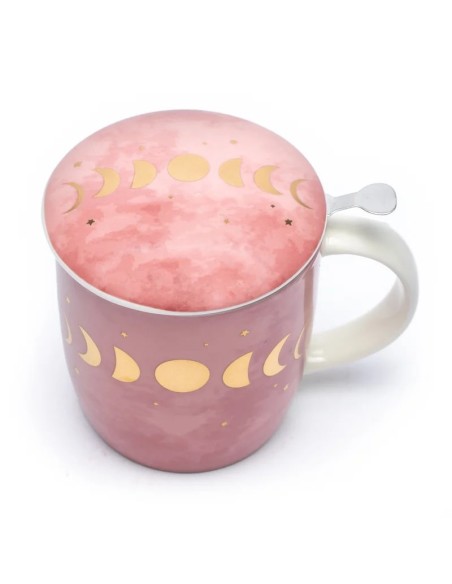 Mug à pois Phases, rose-doré - Pichets, tasses, bouteilles - MundoYoga Boutique de yoga spécialisée dans le yoga