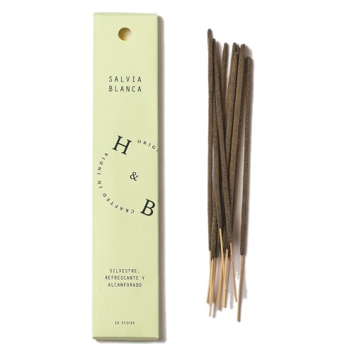 H&B Ayurvedische Räucherstäbchen, Weißer Salbei - Ayurvedische Räucherstäbchen - MundoYoga Yoga Shop, spezialisiert auf Yoga