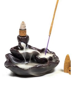 Quemador Incienso Reflujo, Loto - Reflux incense and censers - MundoYoga Yoga Shop Specializing in Yoga