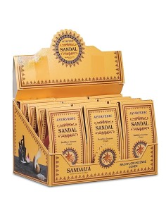 Cones de reflux ayurvédiques, bois de santal - Encens et Reflux Brûleurs d'encens - MundoYoga Boutique de yoga spécialisée dans  2