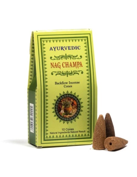Conos de reflujo ayurvédicos, Nag Champa - Incienso y incensarios de Reflujo - MundoYoga Tienda Especializada en Yoga