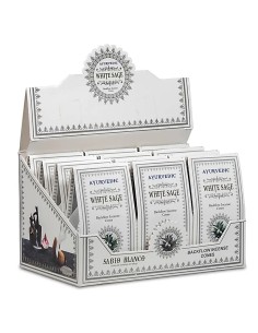 Ayurvedic Reflux Cones, White Sage - Reflux incense and censers - MundoYoga Yoga Shop Specializing in Yoga 2