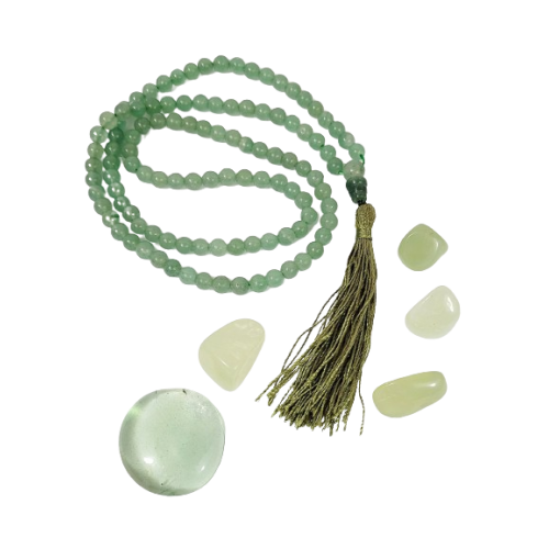 Mala quartz vert, 6mm