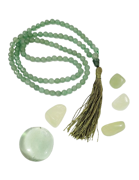 Mala de Cuarzo Verde, 6mm - Malas - MundoYoga Tienda Especializada en Yoga