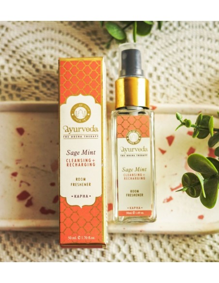 Ambientador ayurvédico KAPHA, Salvia - Menta - Incienso en Spray - MundoYoga Tienda Especializada en Yoga