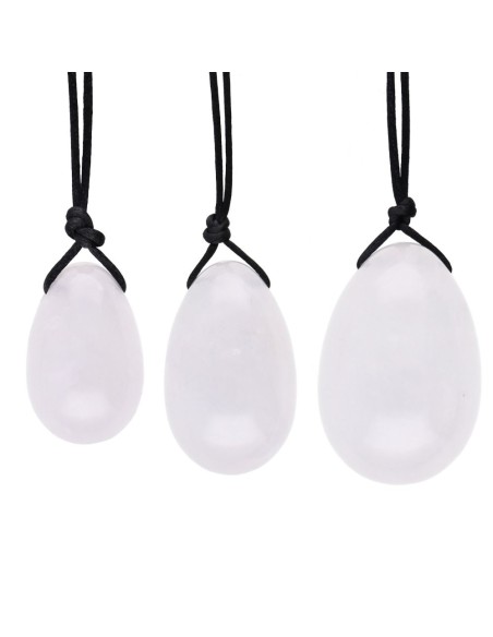 Yoni Eggs - White Quartz - Women's Health - MundoYoga Yoga Shop Specializing in Yoga