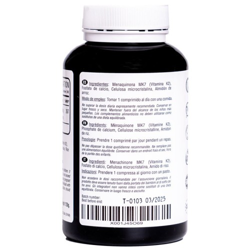 Vitamina K2 (MK7) - 200μg - Suplementos Nutricionales - MundoYoga Tienda Especializada en Yoga