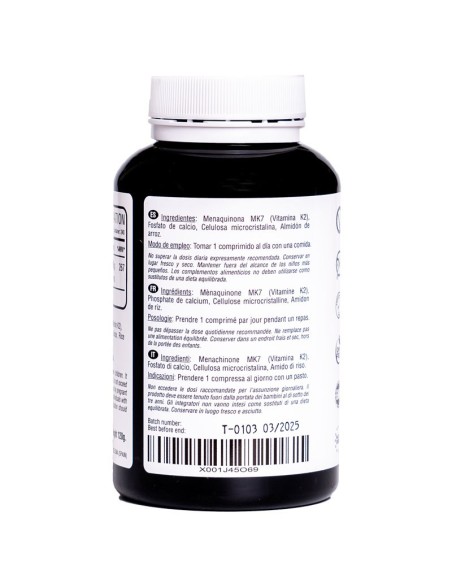 Vitamine K2 (MK7) - 200μg - Suppléments Nutritionnels - MundoYoga Boutique de yoga spécialisée dans le yoga