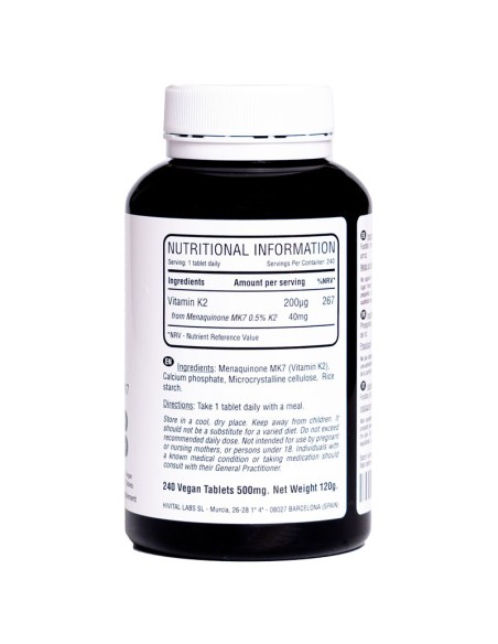 Vitamine K2 (MK7) - 200μg - Suppléments Nutritionnels - MundoYoga Boutique de yoga spécialisée dans le yoga