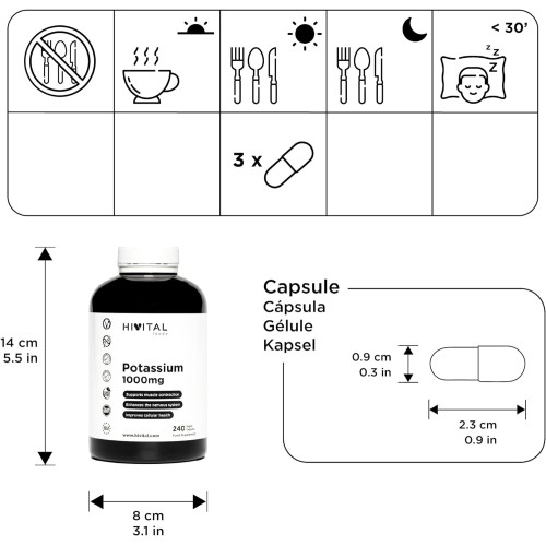 Potasio - 1000mg - Suplementos Nutricionales - MundoYoga Tienda Especializada en Yoga